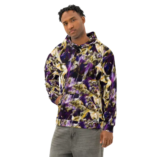 Amethyst Tempest on a Cotton Hoodie