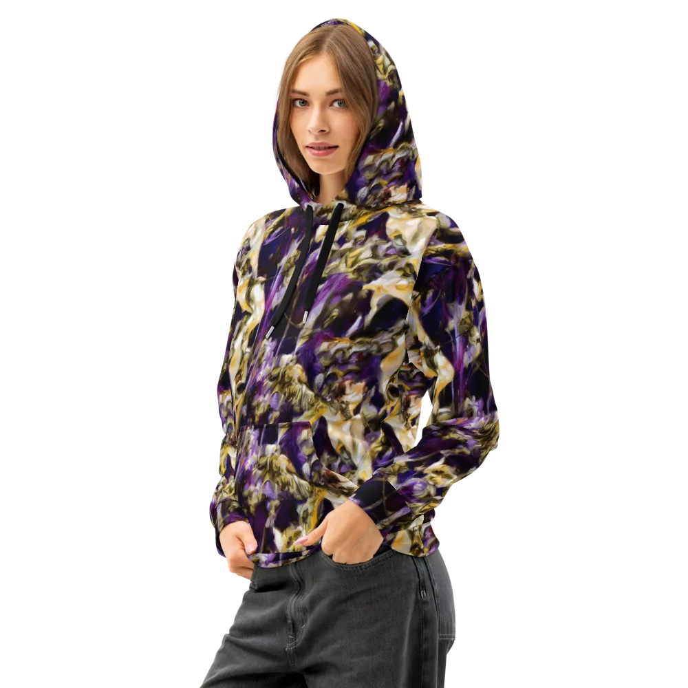 Amethyst Tempest on Cotton Hoodie — Left Front