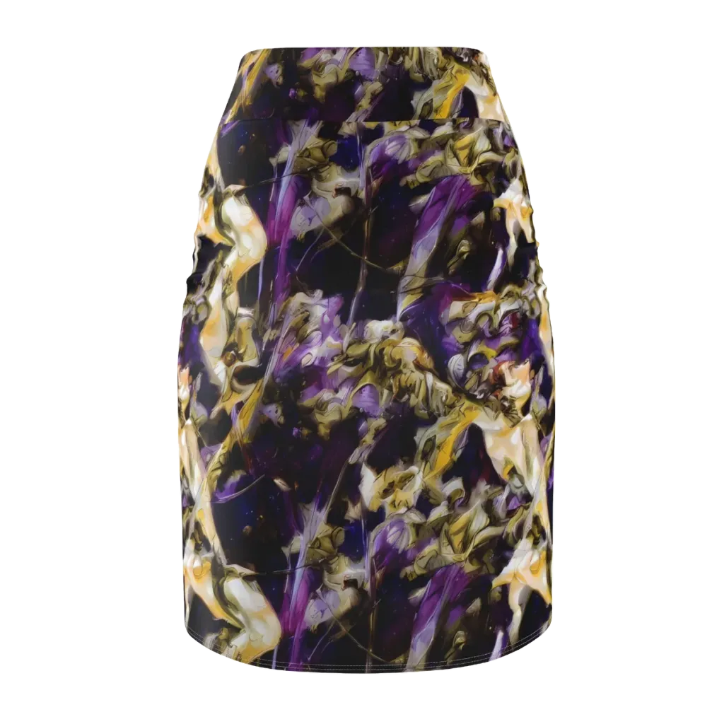 Amethyst Tempest on Pencil Skirt — Back