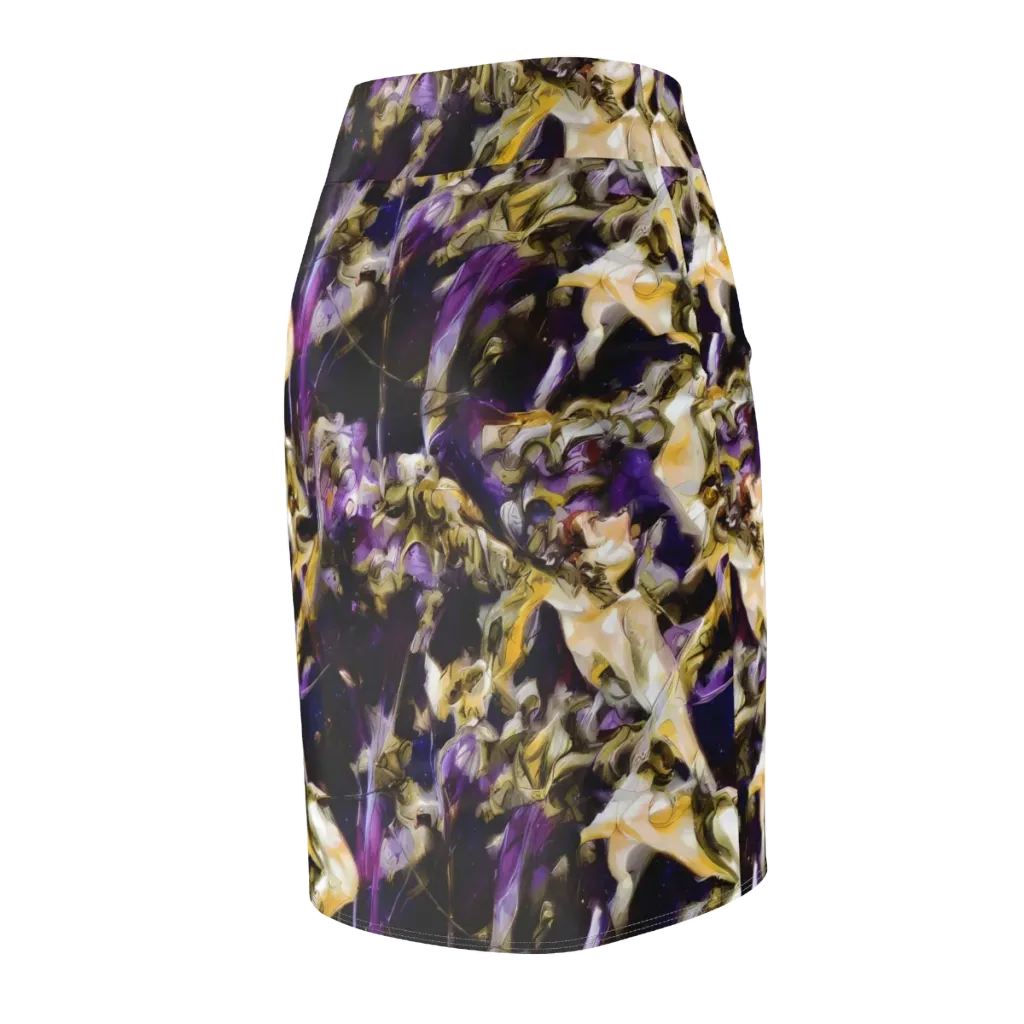 Amethyst Tempest on Pencil Skirt — Back Side