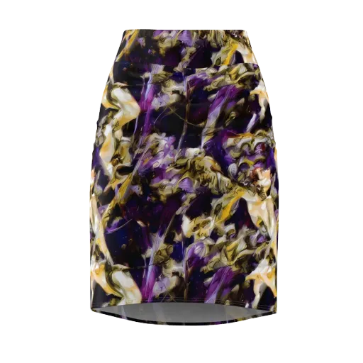 Amethyst Tempest on a Pencil Skirt