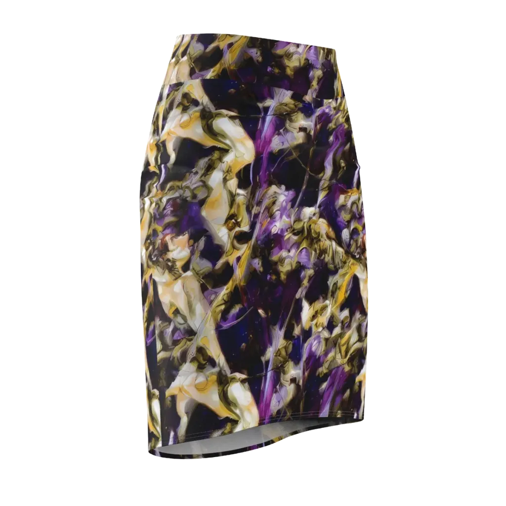 Amethyst Tempest on Pencil Skirt — Front Side