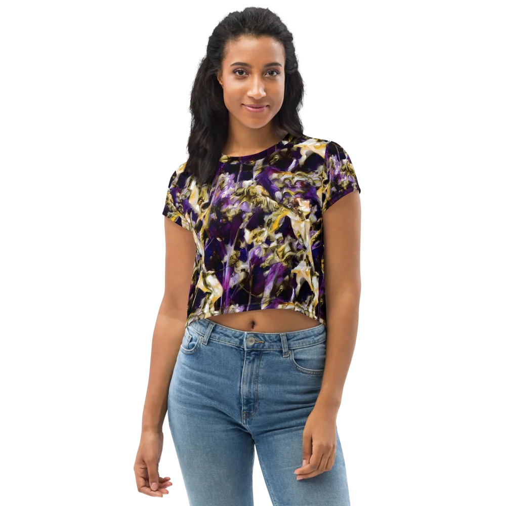 Amethyst Tempest on Crop Tee — Front