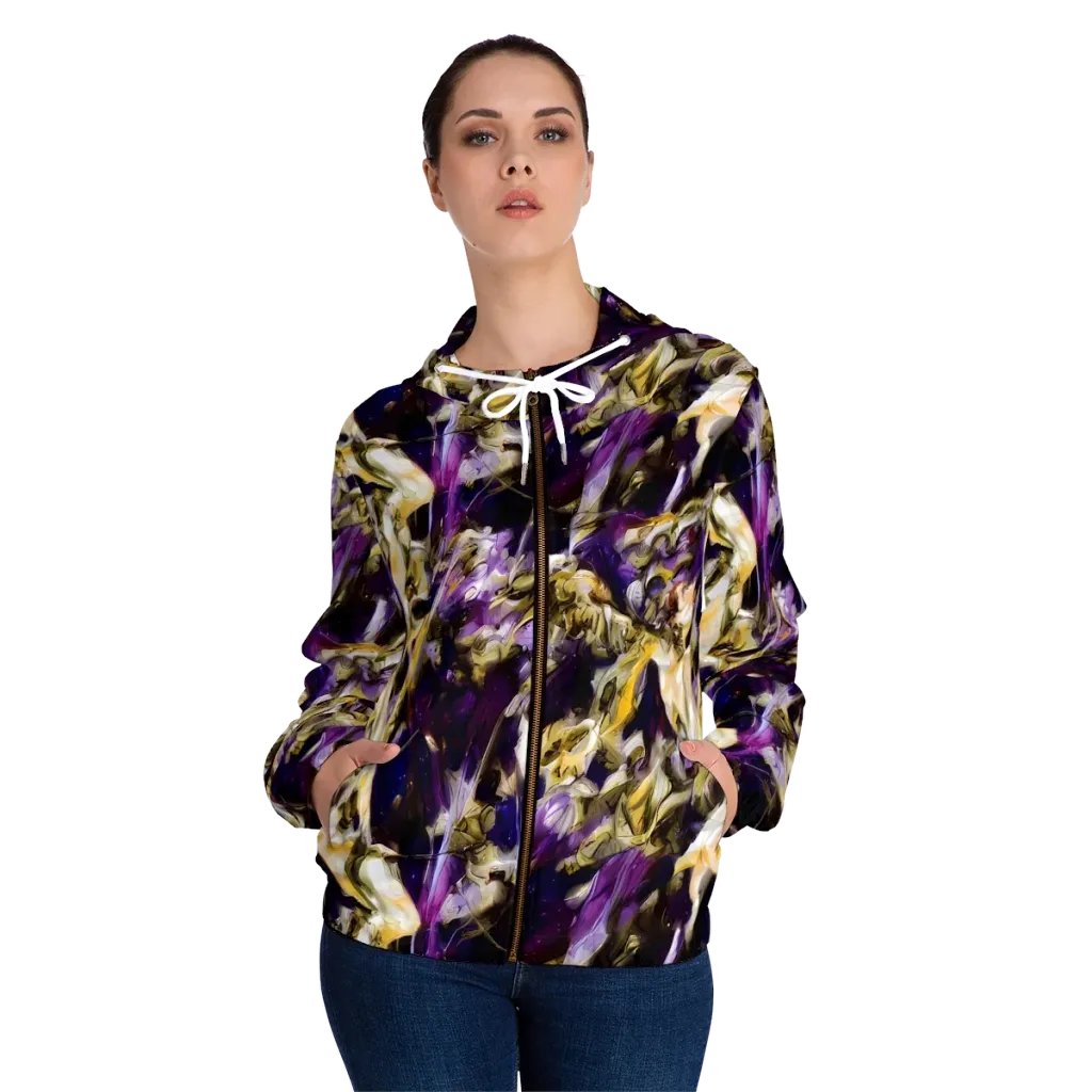 Amethyst Tempest on Women's Full-Zip Hoodie — Front On Person