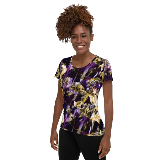 Amethyst Tempest on a Women's Athletic T-Shirt