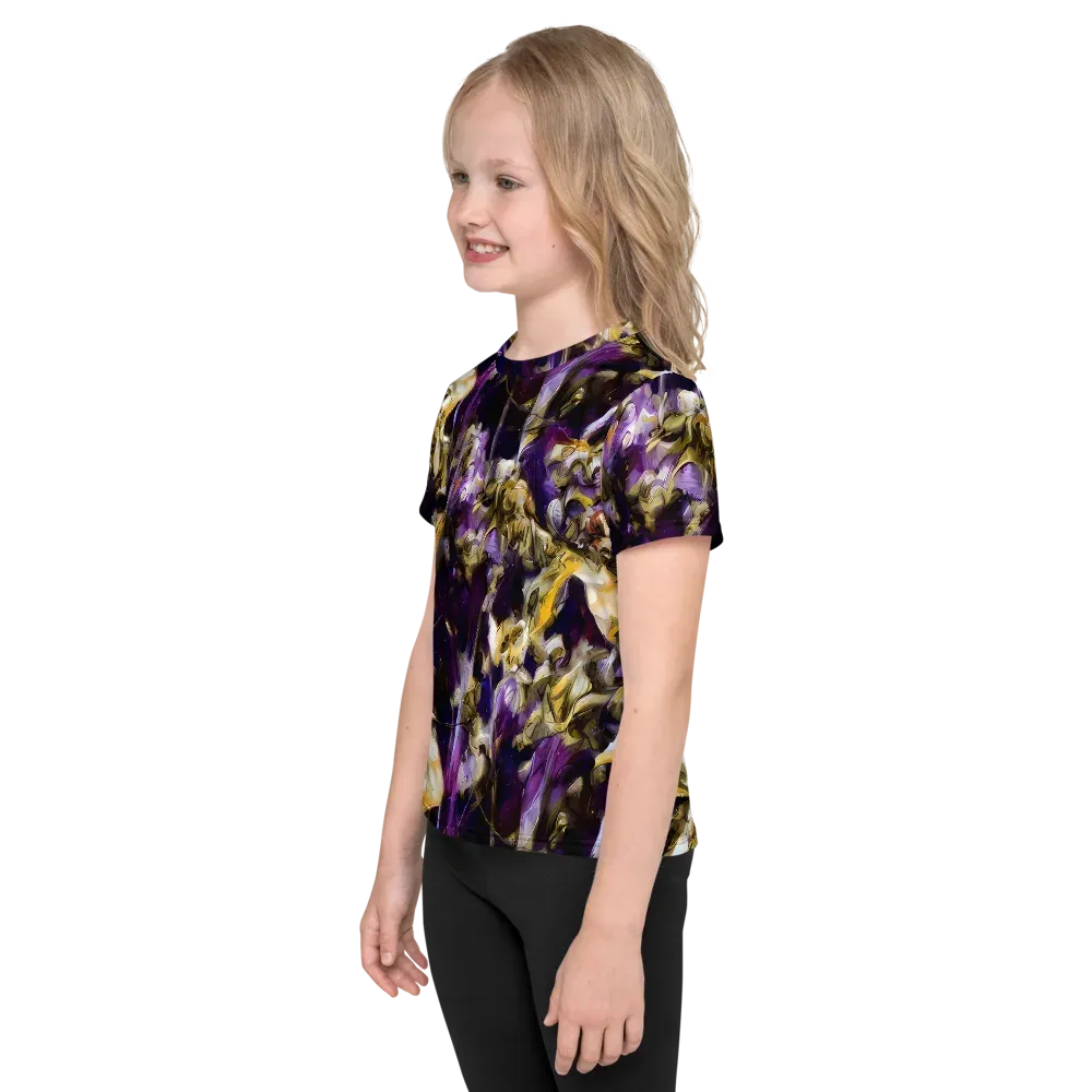 Amethyst Tempest on Kids Crew Neck T-Shirt — Left