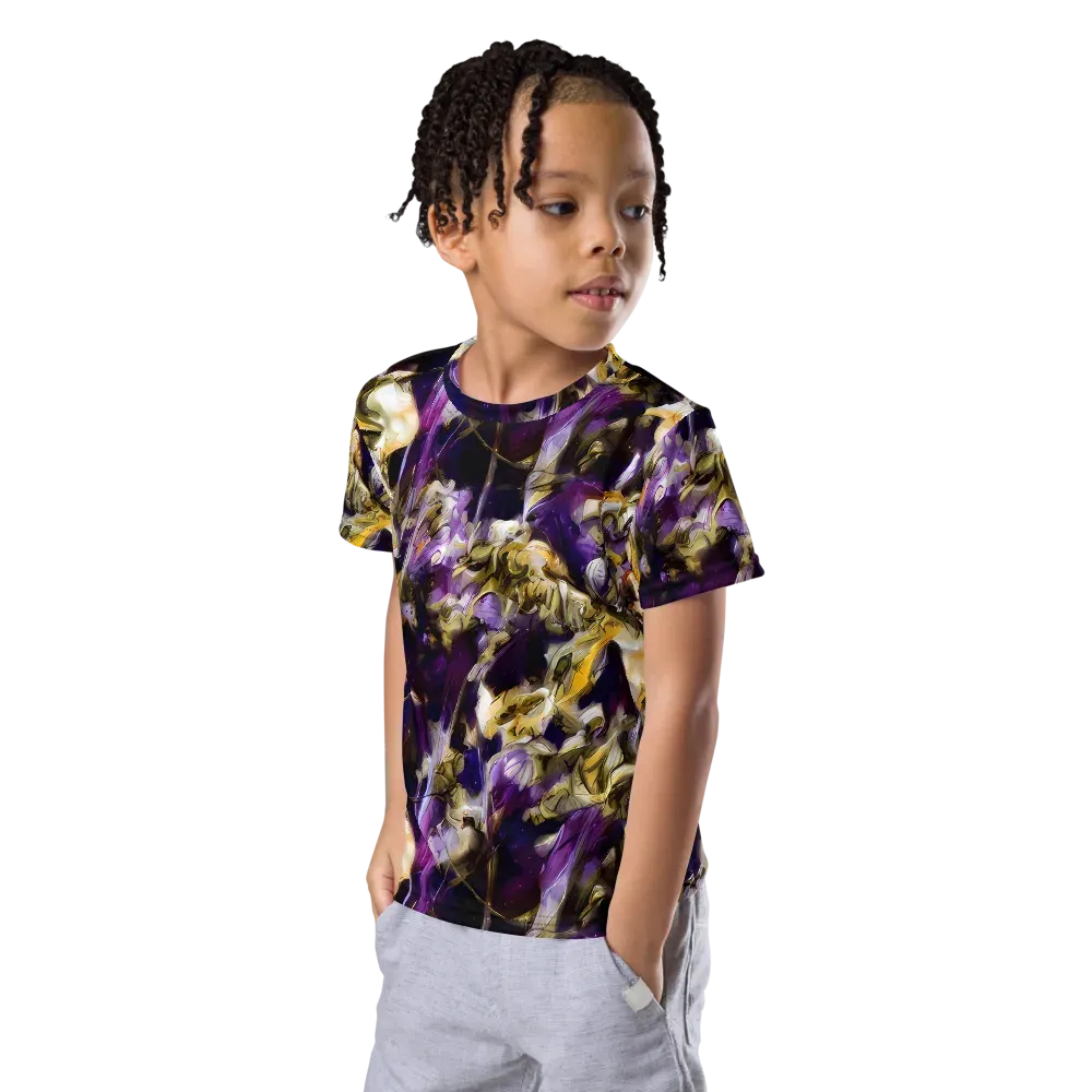 Amethyst Tempest on Kids Crew Neck T-Shirt — Left Front