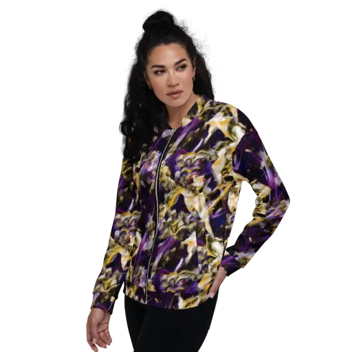 Amethyst Tempest on a Bomber Jacket