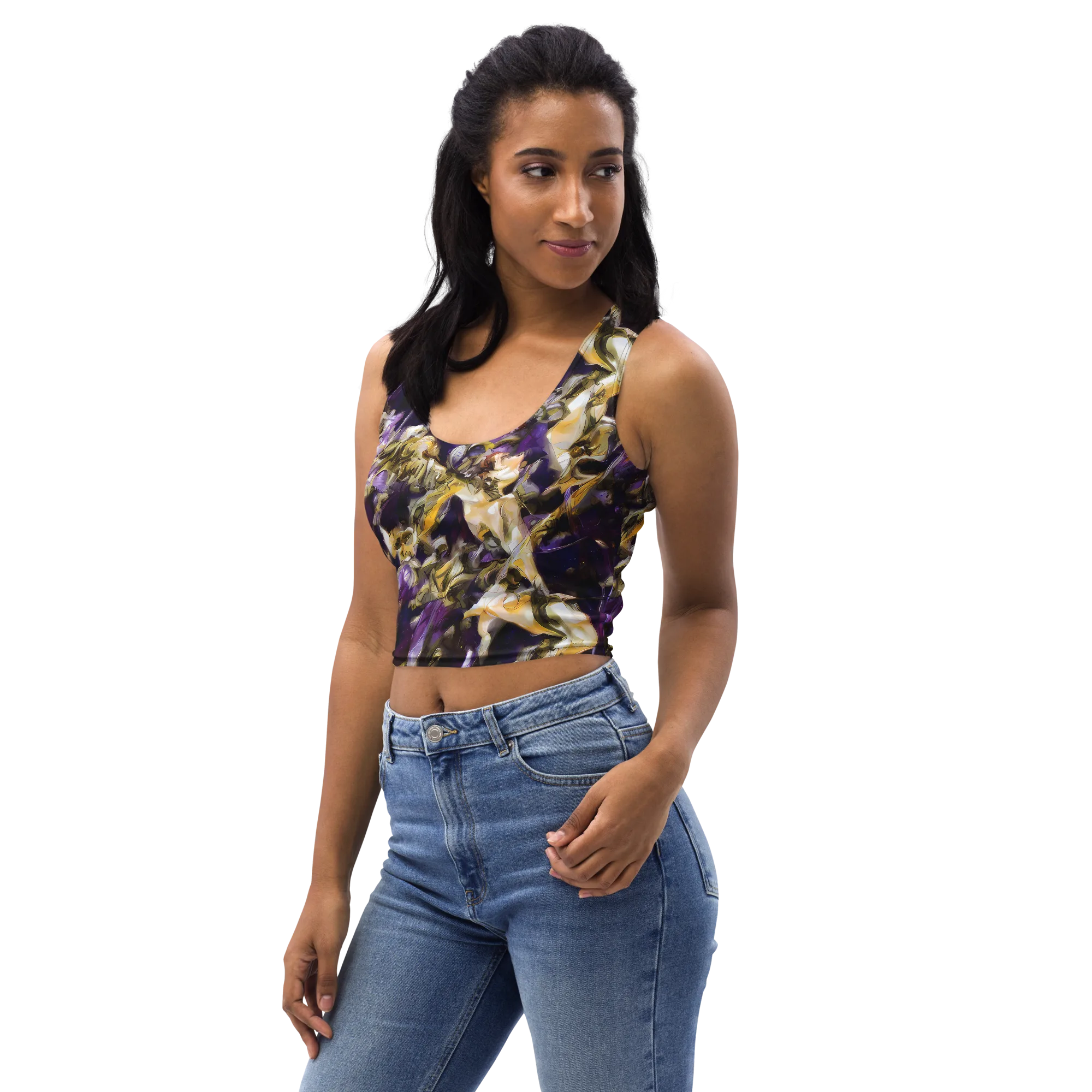 Amethyst Tempest on Crop Top — Left Front