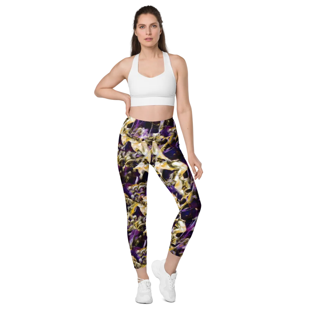 Amethyst Tempest on Leggings with Pockets — Front