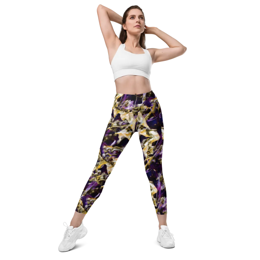 Amethyst Tempest on Leggings with Pockets — Front