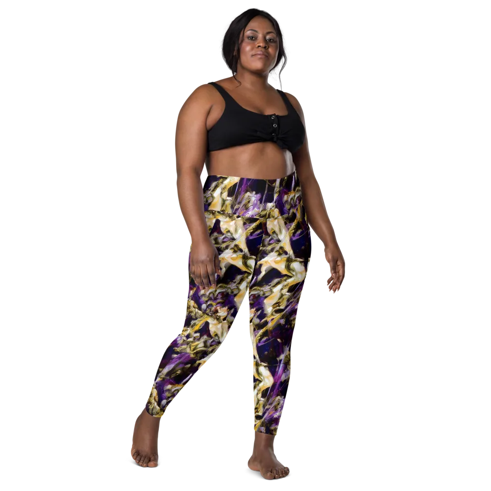 Amethyst Tempest on Leggings with Pockets — Front