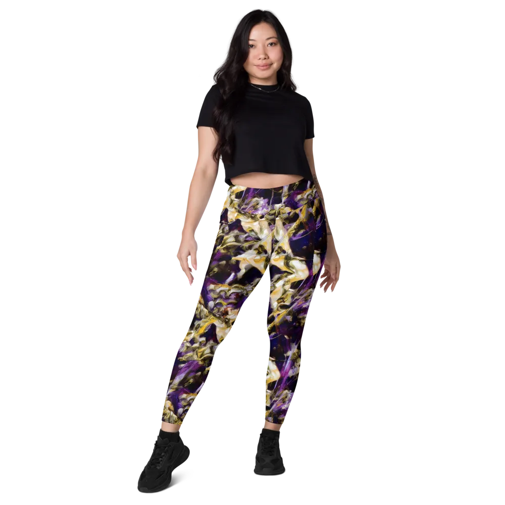 Amethyst Tempest on Leggings with Pockets — Front