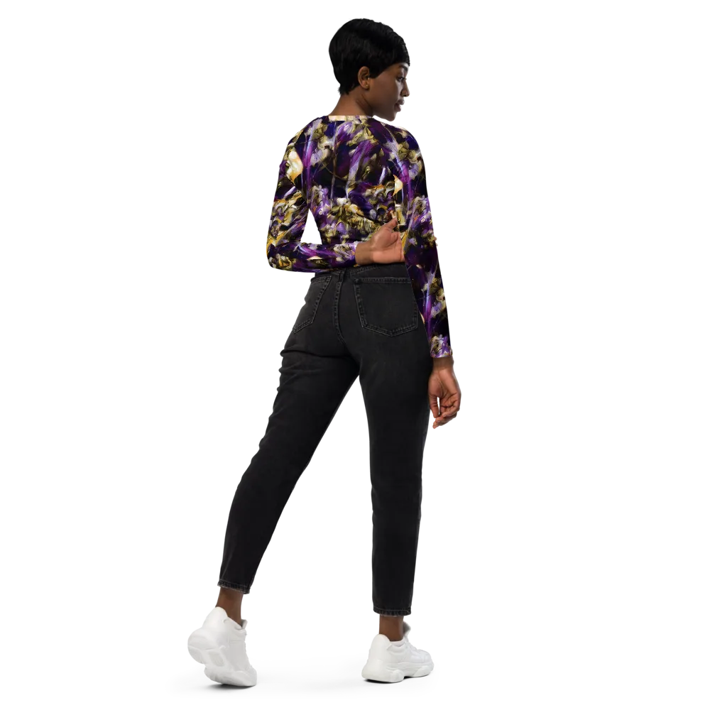 Amethyst Tempest on Long Sleeve Crop Top — Right Back