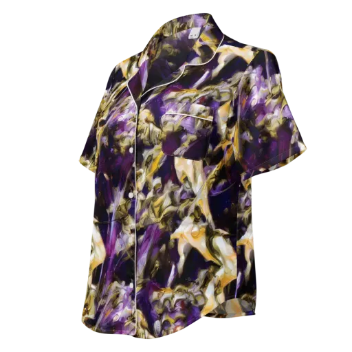 Amethyst Tempest on a Women's Short Sleeve Pajama Top