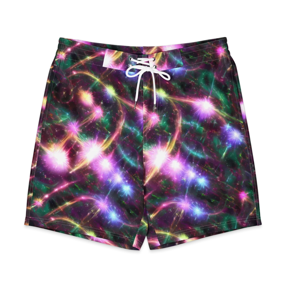 Astral Fireworks on Men's Board Shorts — Front
