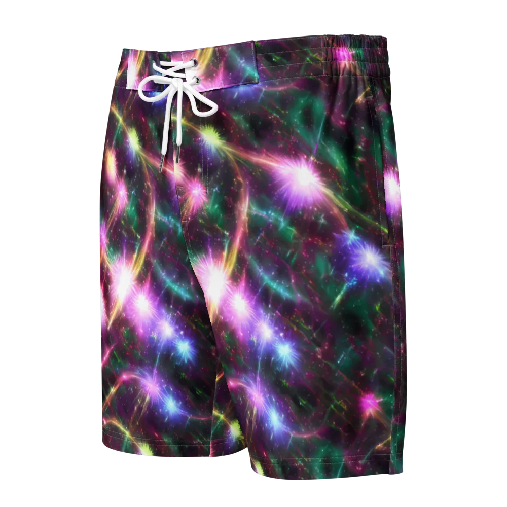 Astral Fireworks on Men's Board Shorts — Front