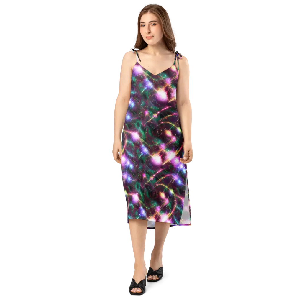 Astral Fireworks on Slip Dress — Front