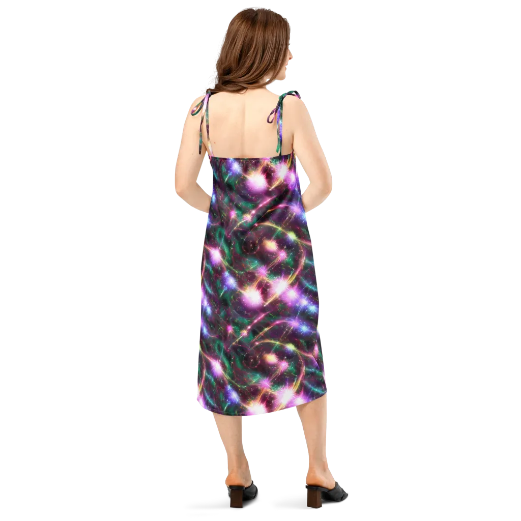 Astral Fireworks on Slip Dress — Back