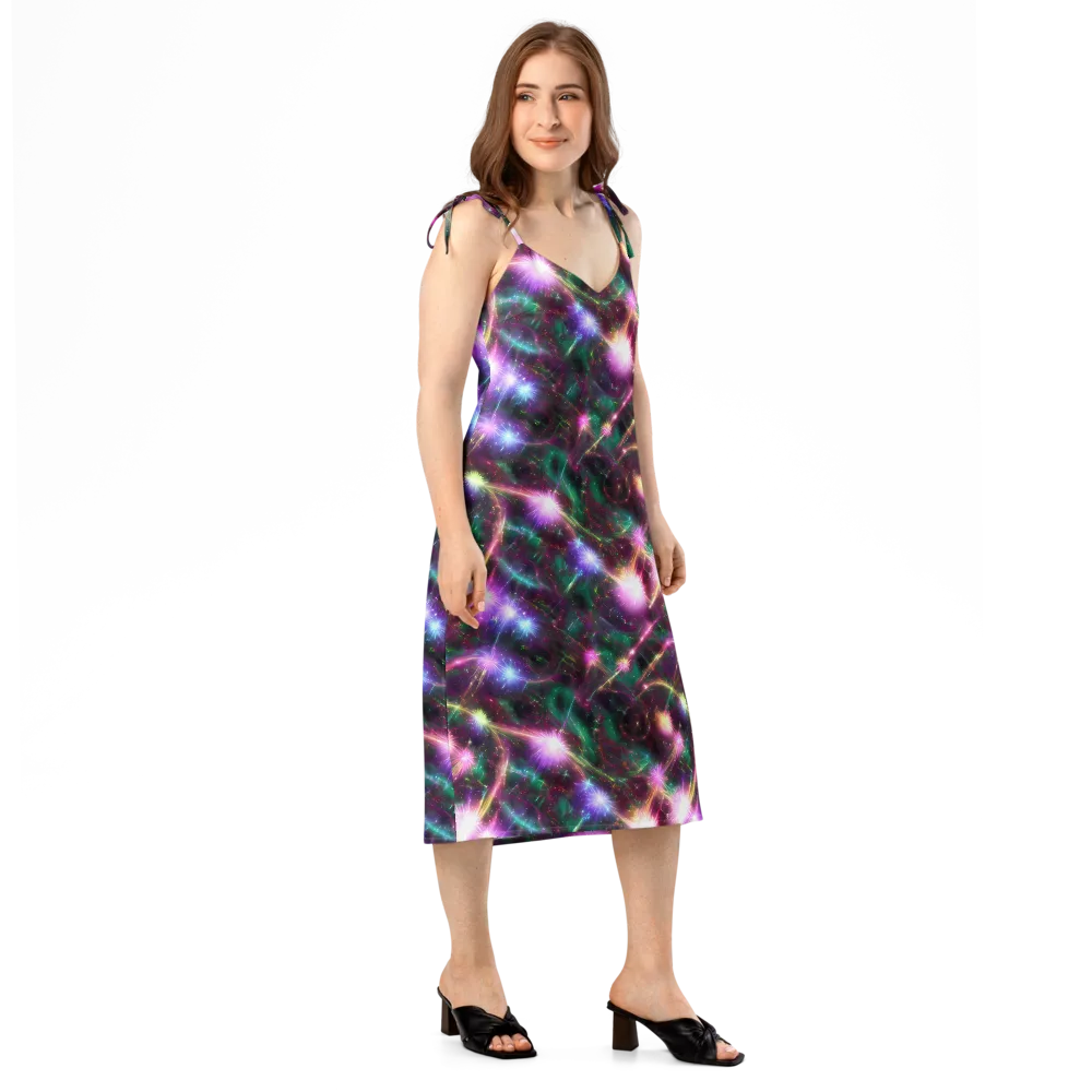 Astral Fireworks on Slip Dress — Right Front
