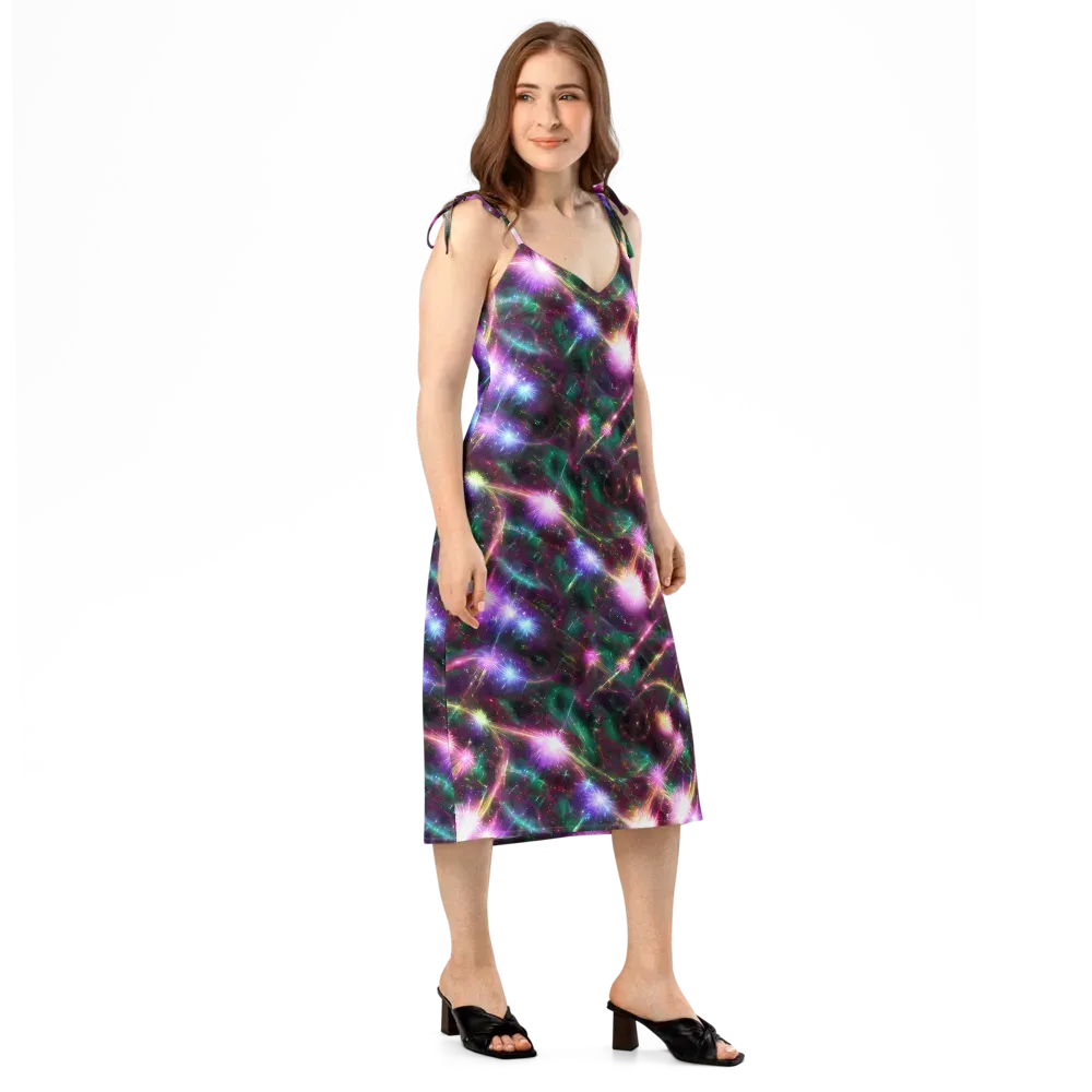 Astral Fireworks on Slip Dress — Right Front