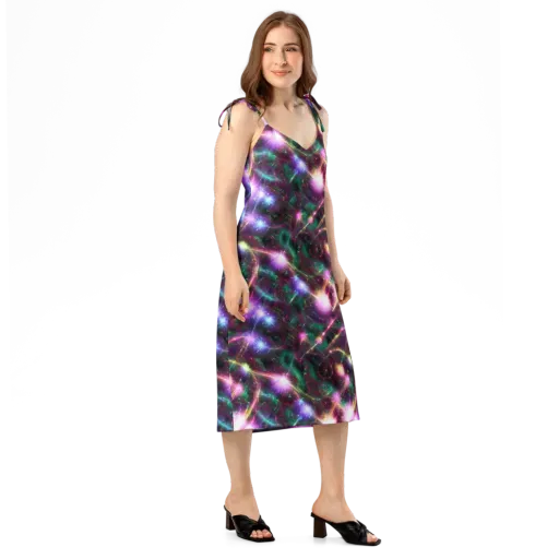 Astral Fireworks on a Slip Dress
