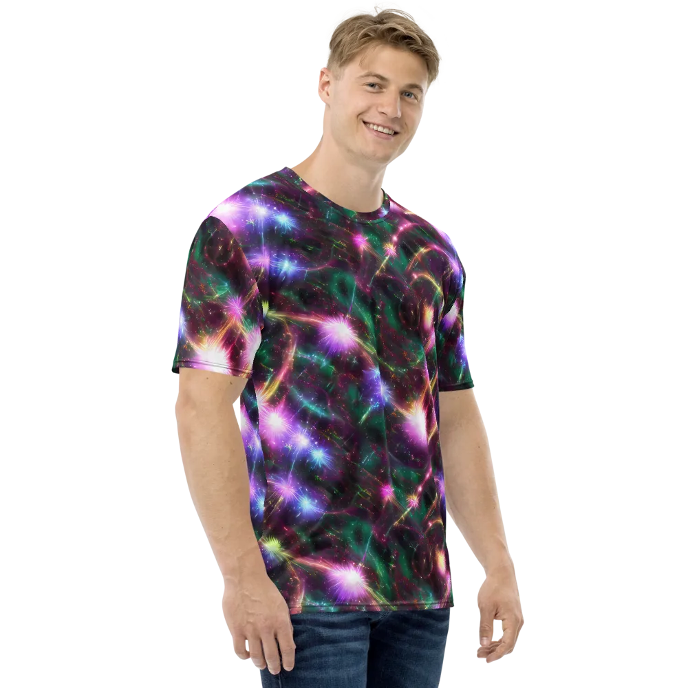 Astral Fireworks on Men's Crew Neck T-Shirt — Right
