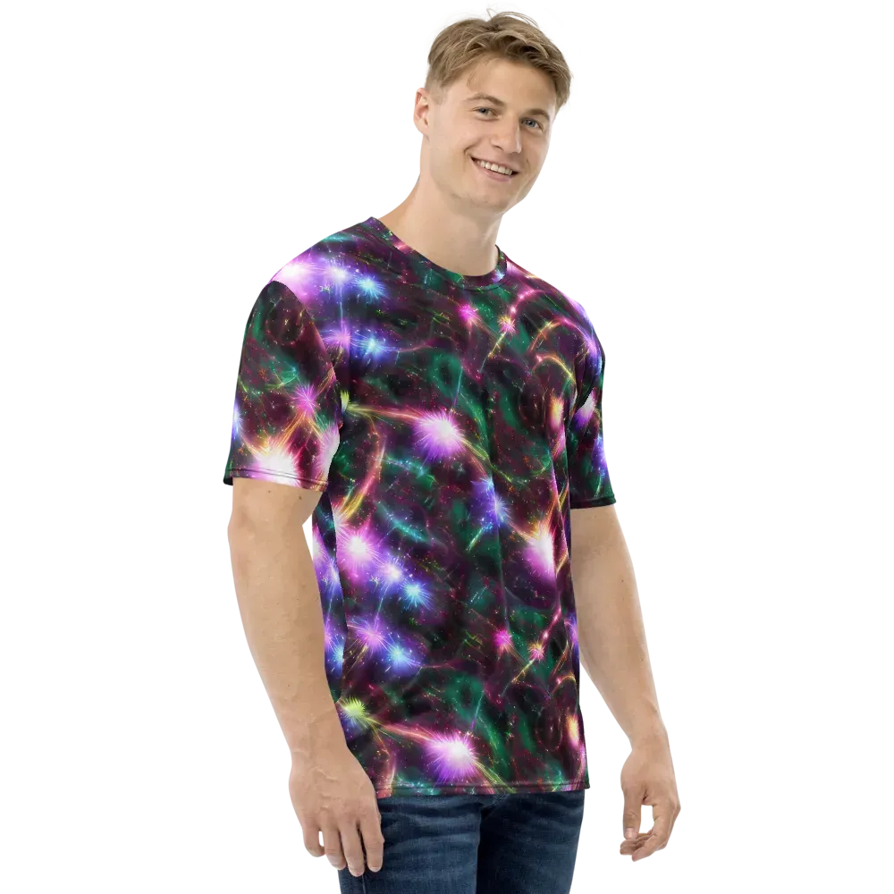 Astral Fireworks on Men's Crew Neck T-Shirt — Right