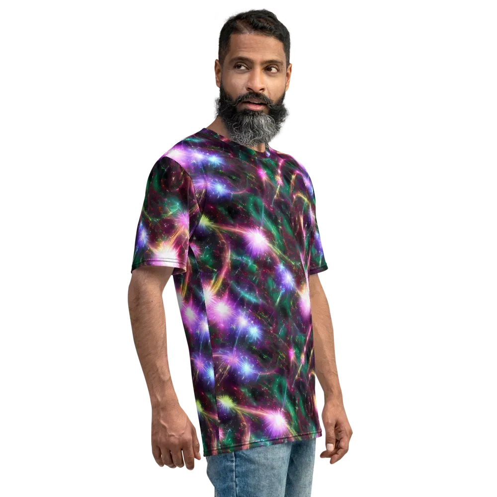 Astral Fireworks on Men's Crew Neck T-Shirt — Right