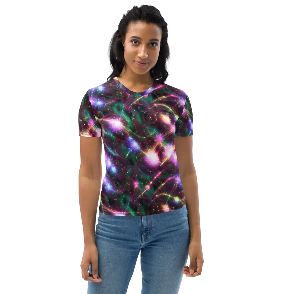 Astral Fireworks on Women's Crew Neck T-Shirt — Front