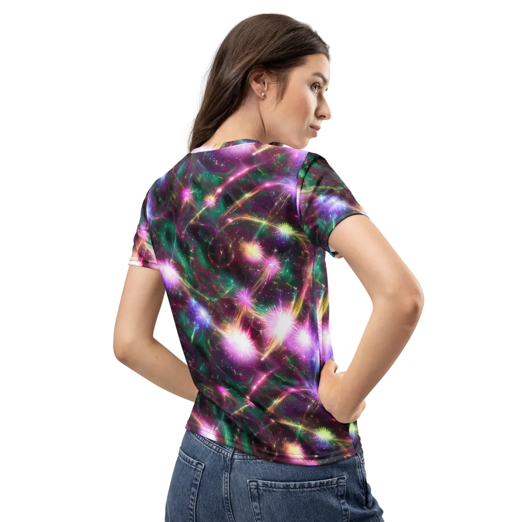 Astral Fireworks on Women's Crew Neck T-Shirt — Back