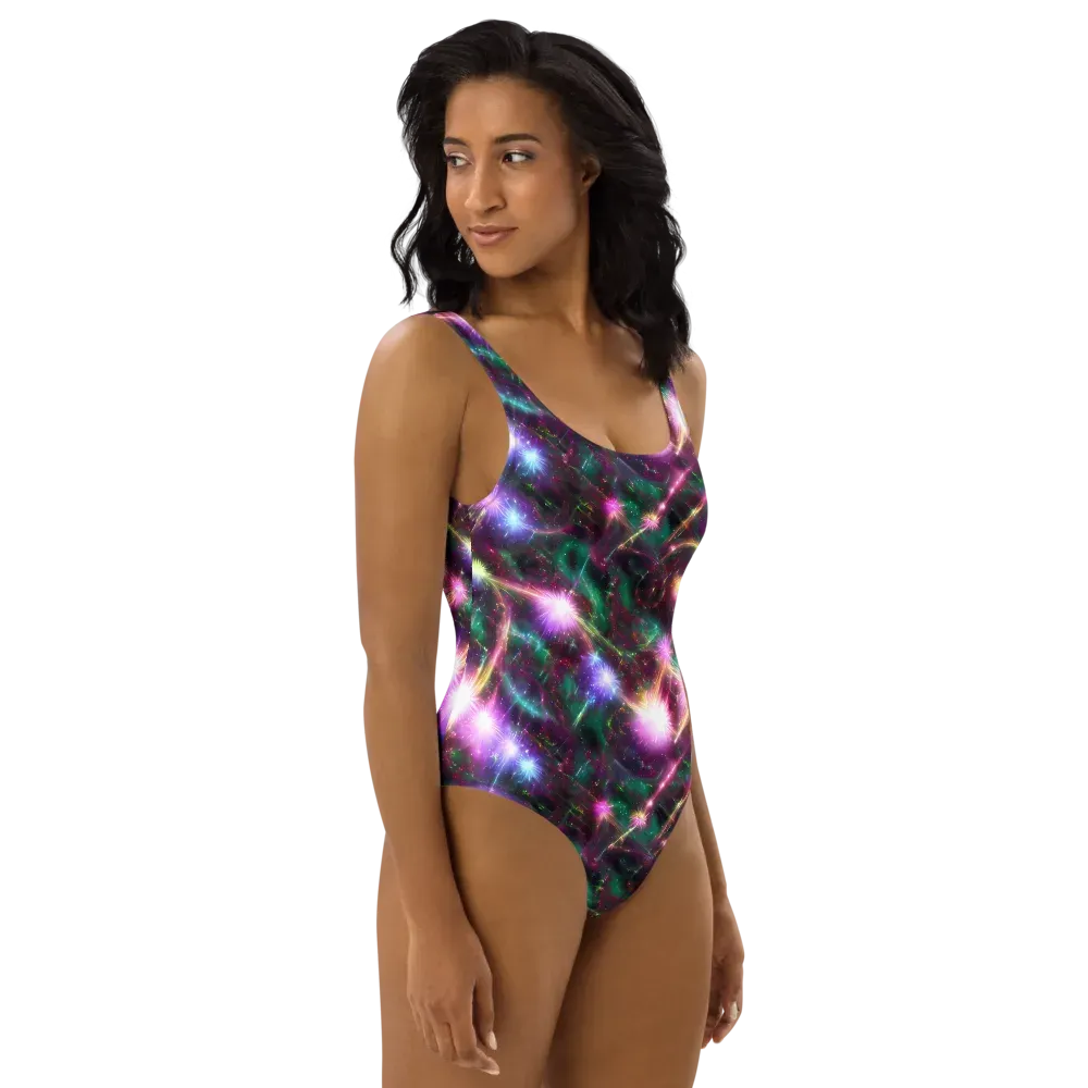 Astral Fireworks on One-Piece Swimsuit — Right