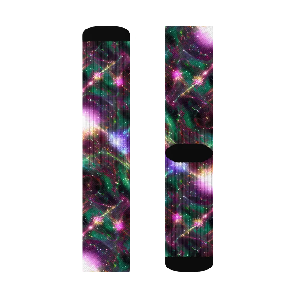 Astral Fireworks on Socks — Left Sock