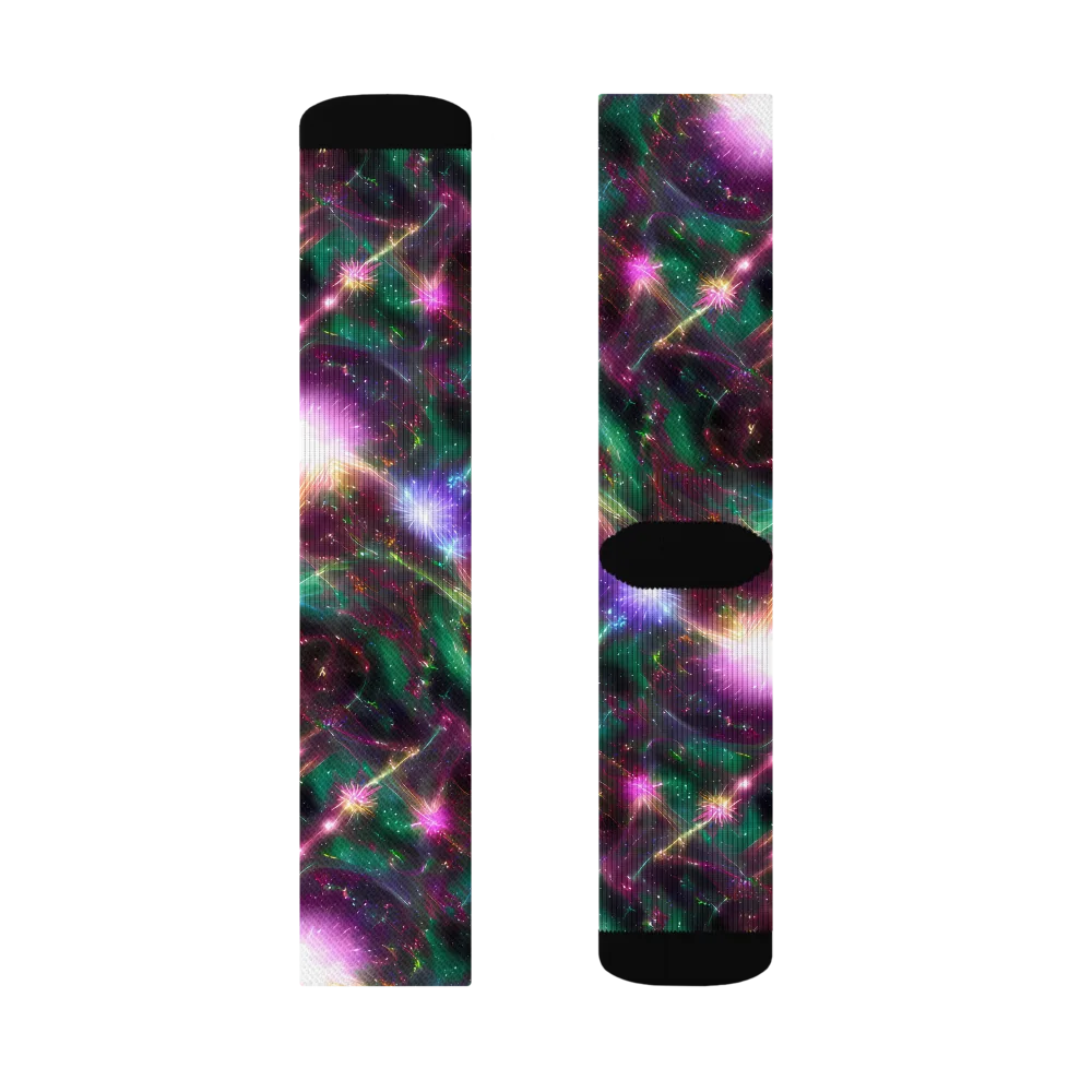 Astral Fireworks on Socks — Right Sock