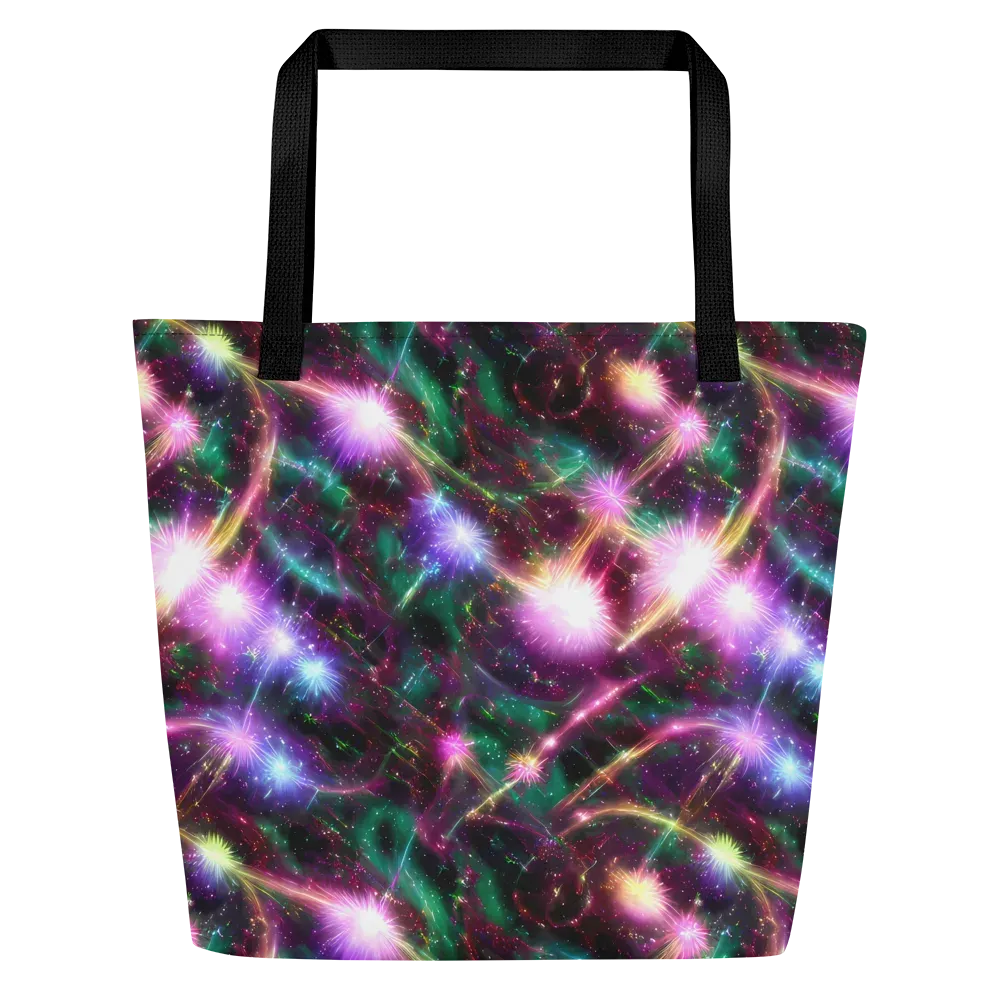 Astral Fireworks on Large Tote Bag W/ Pocket — Front