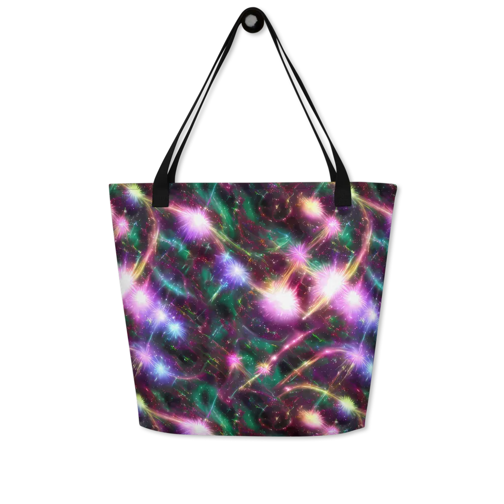 Astral Fireworks on Large Tote Bag W/ Pocket — Front