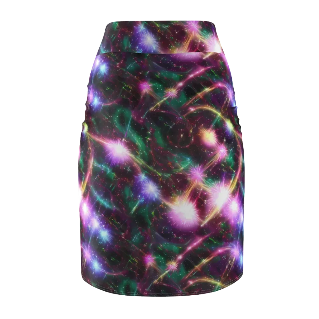 Astral Fireworks on Pencil Skirt — Back