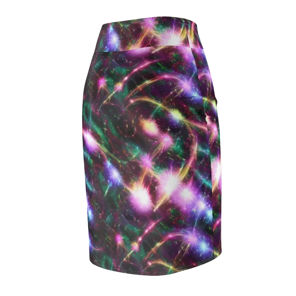 Astral Fireworks on Pencil Skirt — Back Side