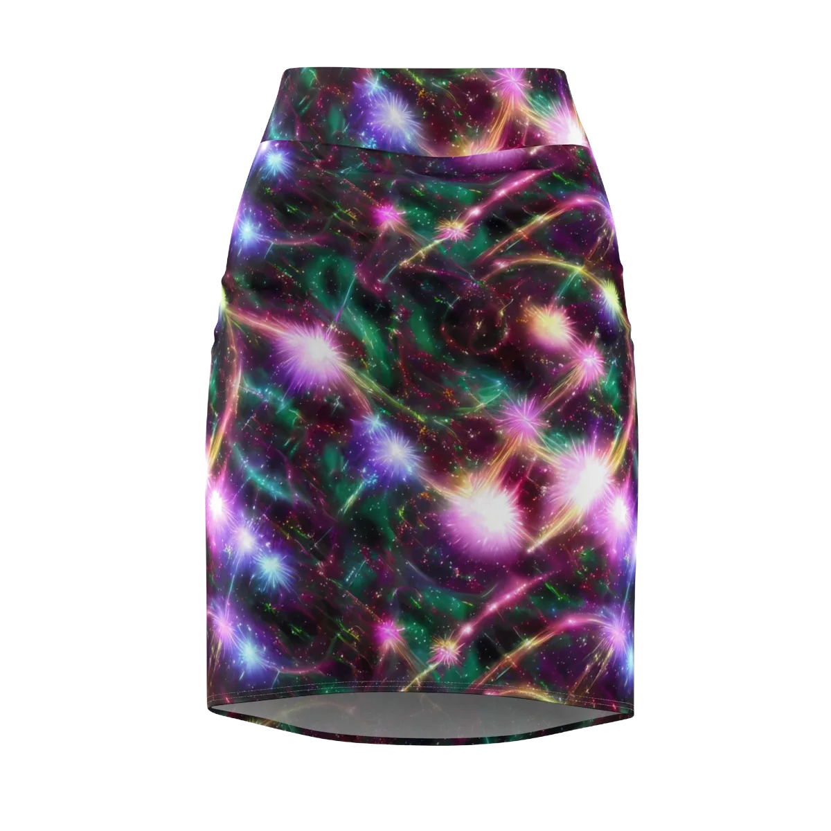 Astral Fireworks on Pencil Skirt — Front