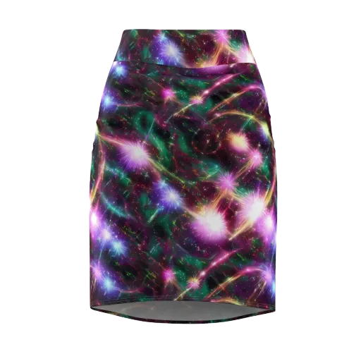 Astral Fireworks on a Pencil Skirt