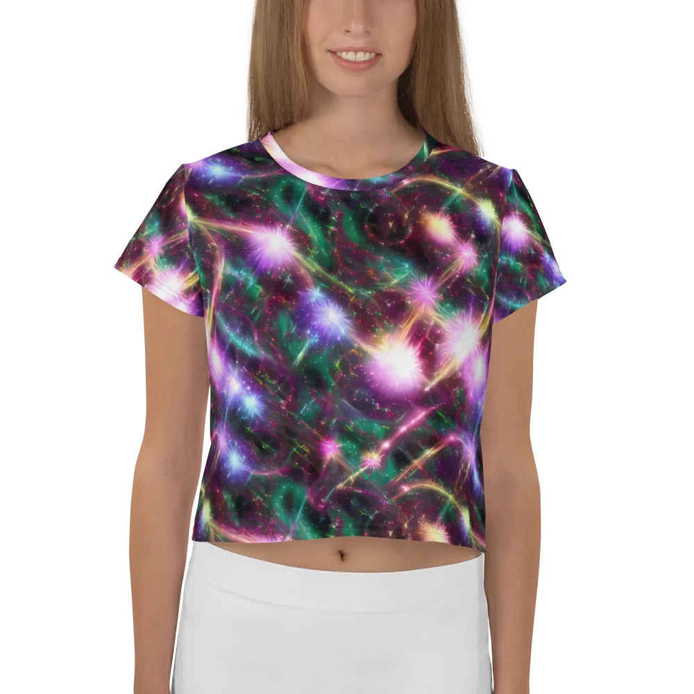 Astral Fireworks on Crop Tee — Front