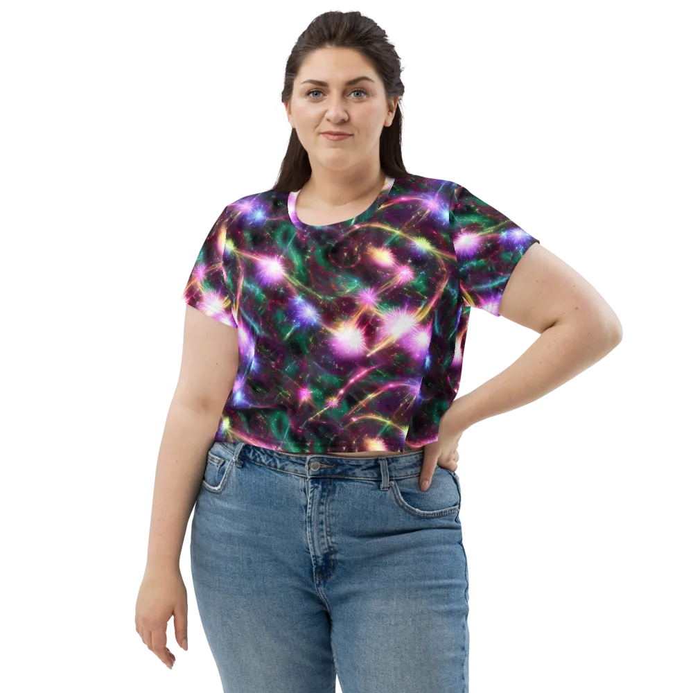 Astral Fireworks on Crop Tee — Front
