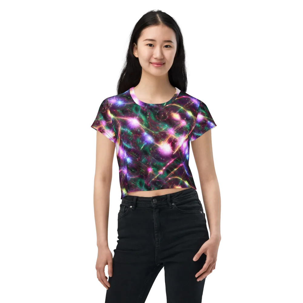 Astral Fireworks on Crop Tee — Front