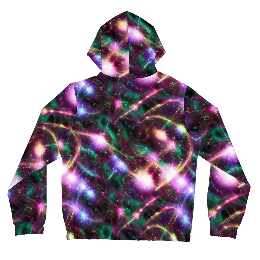Astral Fireworks on Women's Full-Zip Hoodie — Back