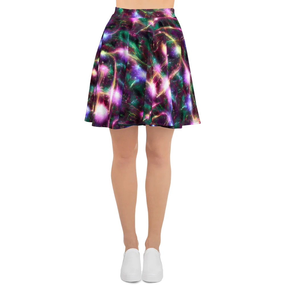 Astral Fireworks on Skater Skirt — Front