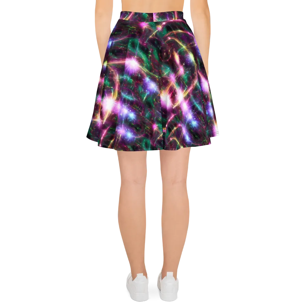 Astral Fireworks on Skater Skirt — Back
