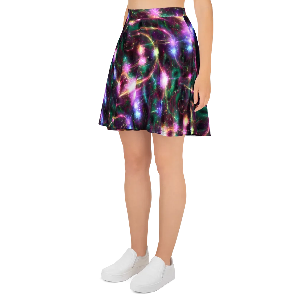Astral Fireworks on Skater Skirt — Left