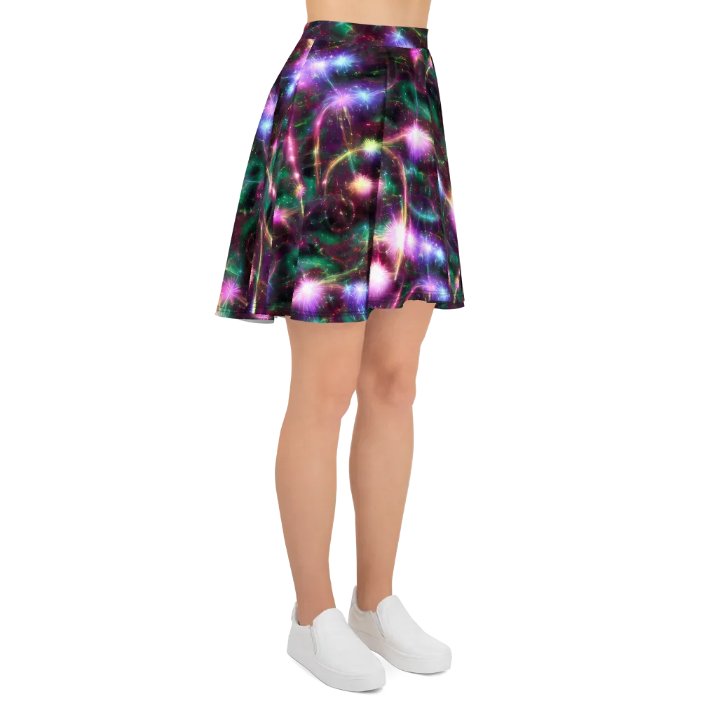 Astral Fireworks on Skater Skirt — Right