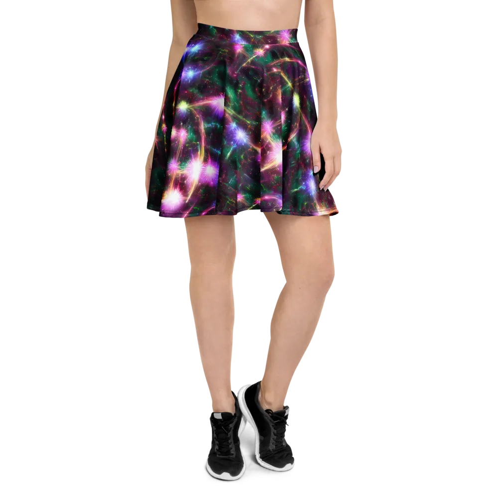 Astral Fireworks on Skater Skirt — Front