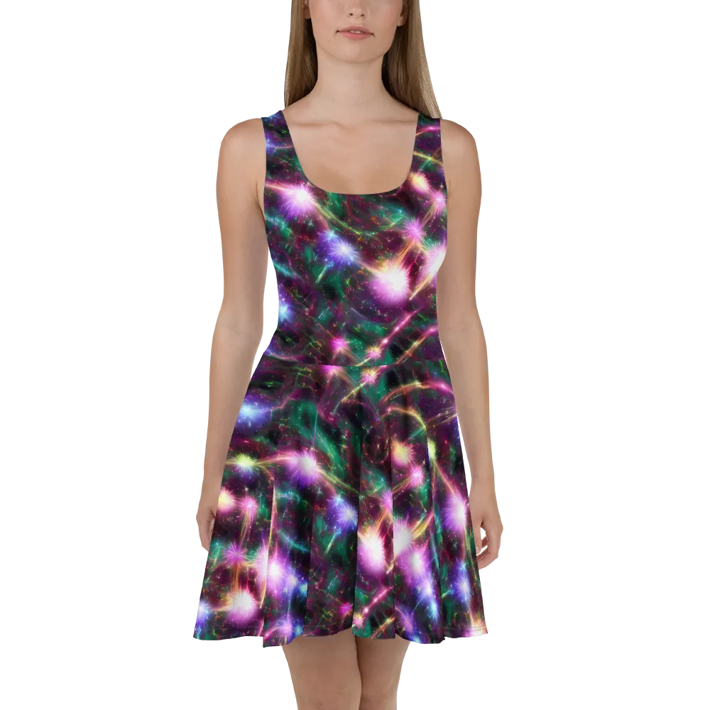 Astral Fireworks on Skater Dress — Front